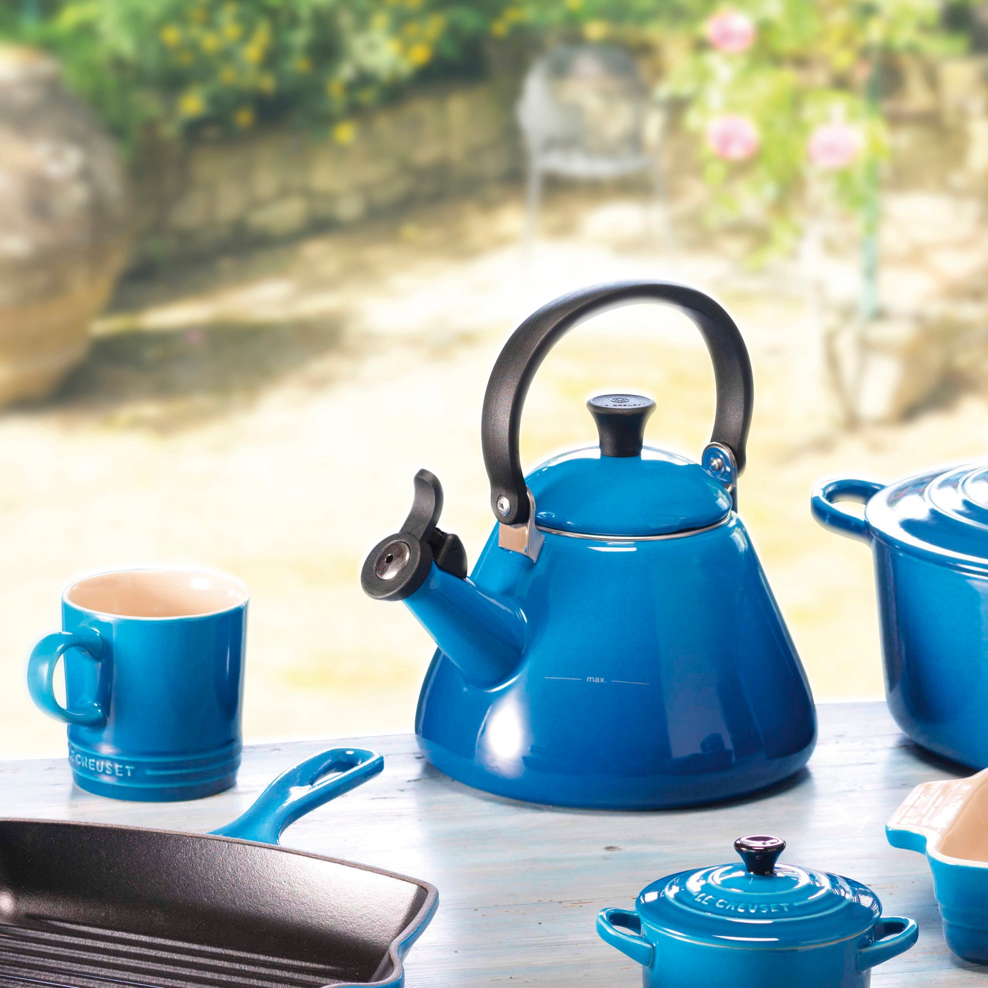 Le Creuset Azure Blue Kone Kettle La Cookshop